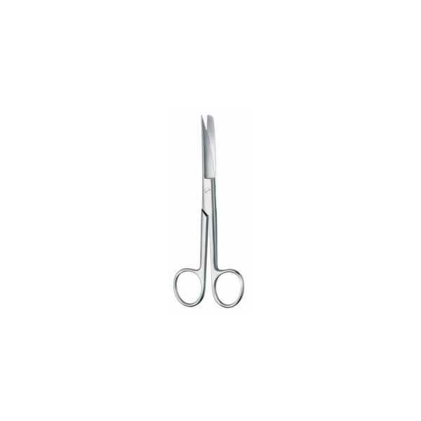 OPERATING SCISSORS, SH/BL, CVD., 14.5 CM — ножницы хирургические, изогнутые, тупой-острый, 14,5 см
