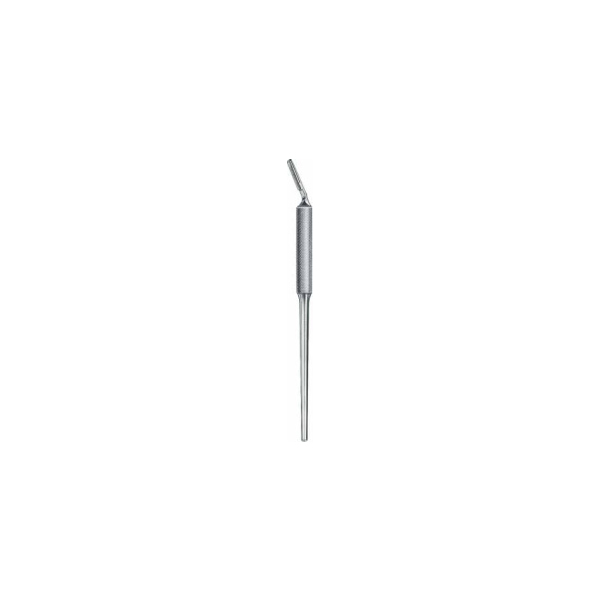 SCALPEL HANDLE ROUND, ANG., NO. 3, 14 CM — ручка скальпель, модель №3, круглая, изогнутая, 14 см