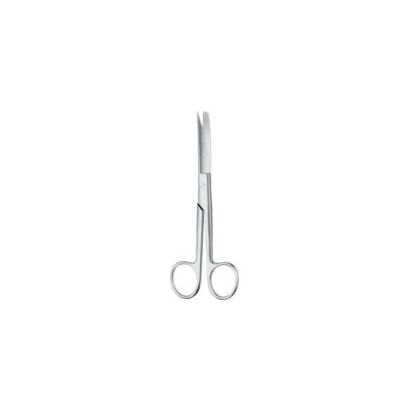 OPERATING SCISSORS, SH/BL, CVD., 16.5 CM — ножницы стандартные, изогнутые, тупой-острый, 16,5 см
