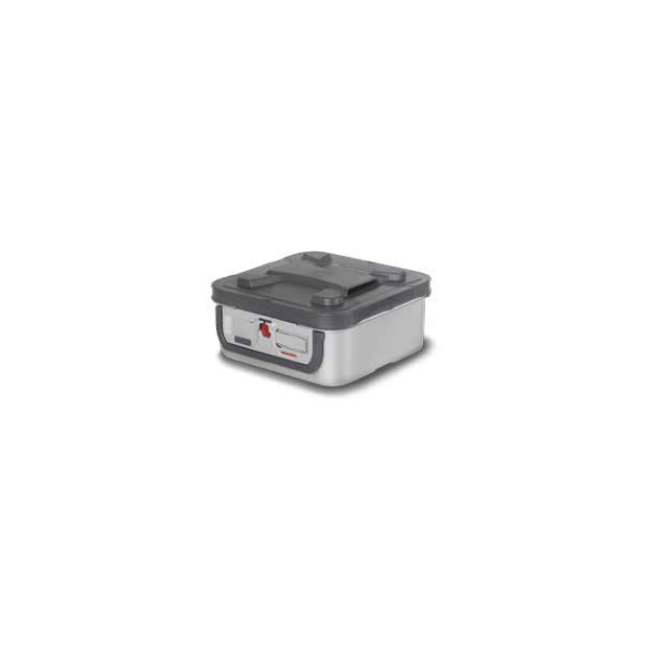 CONTAINER MICROSTOP 300X300X110 MM — контейнер для стерилизации и хранения MicroStop 1/2 стерилизационная единица, 30X30X11 см, серые ручки