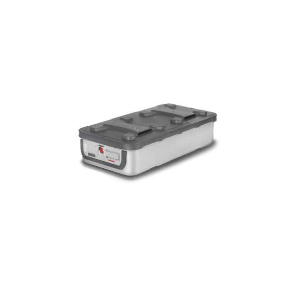 CONTAINER MICROSTOP 600X300X110 MM       — контейнер для стерилизации и хранения MicroStop 1 стерилизационная единица, 60х30х11 см, серые ручки