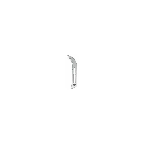 SCALPEL BLADE, NO. 12, STERILE  — лезвие для скальпеля, стерильные, модель 12 (100 шт.)