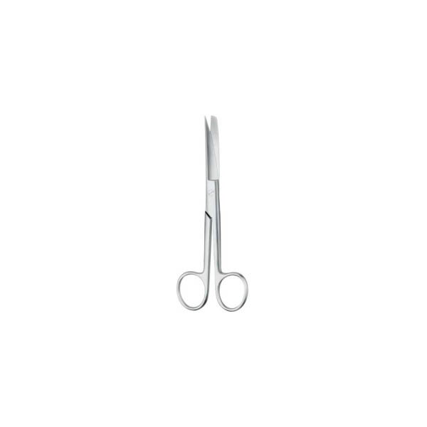 OPERATING SCISSORS, SH/BL, CVD., 16.5 CM — ножницы хирургические, изогнутые, тупой-острый, 16,5 см
