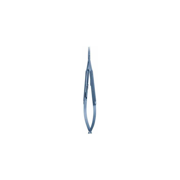 MICRO NEEDLEHOLDER, STR., W. LOCK, 15 CM — микроиглодержатель, круглые ручки, алмазное напыление, прямой, с замком, размер губок 0,4 мм, 15 см