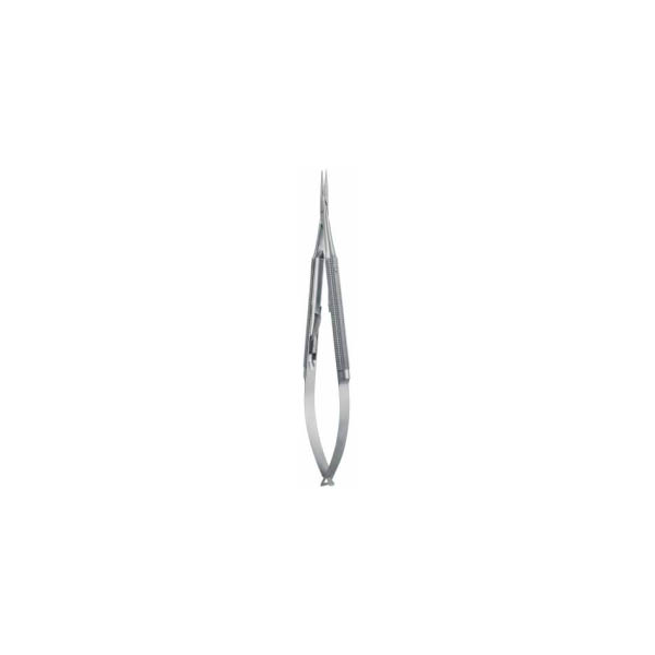MICRO NEEDLEHOLDER, STR., W. LOCK, 18 CM — микроиглодержатель, круглые ручки, алмазное напыление, прямой, с замком, размер губок 11х0,8 мм, 18 см