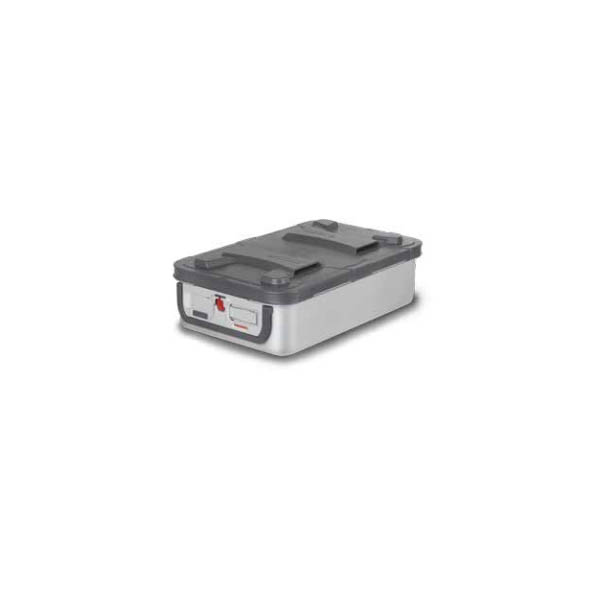 CONTAINER MICROSTOP 470X300X110 MM  — контейнер для стерилизации и хранения Microstop 3/4 стерилизационная единица, 470х300х110 мм, серые ручки